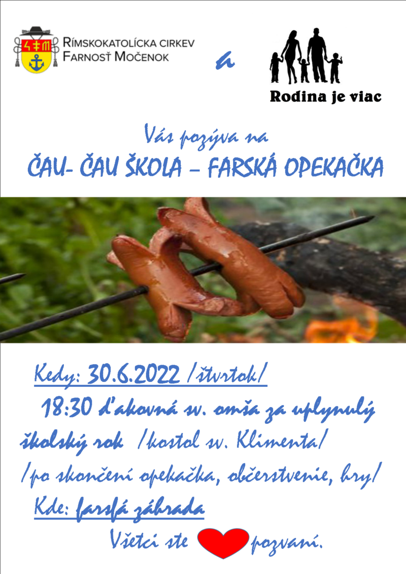 cau cau škola, farska opekačka2022