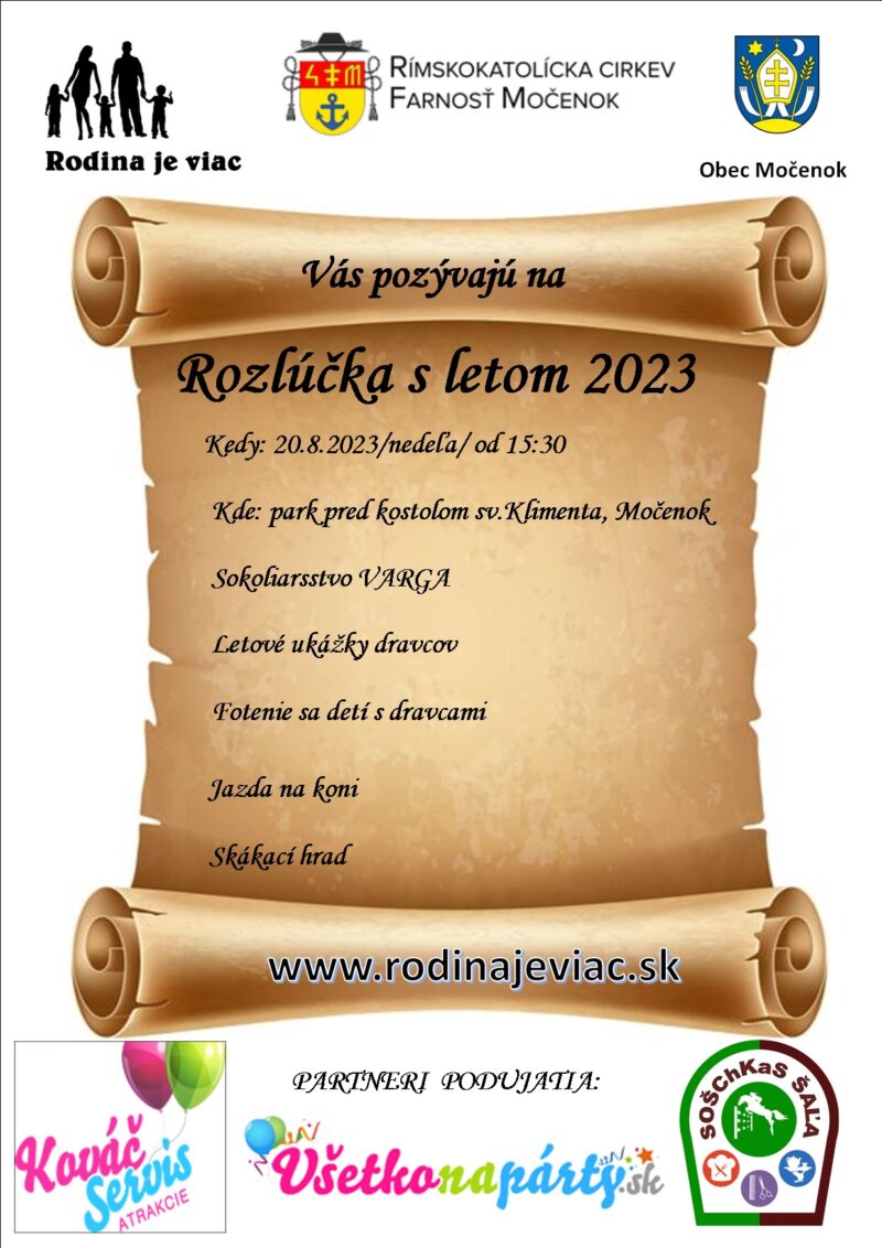 rozlúčka s letom 20.8.2023