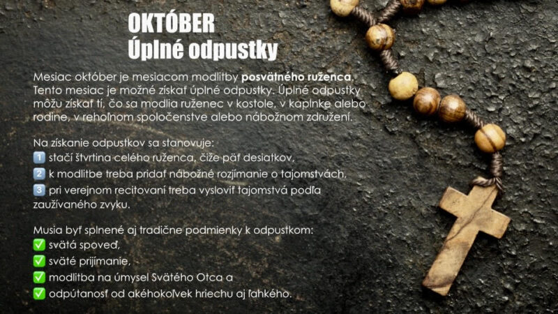 ruzenec oktober odpustky